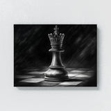 Chess Piece Charcoal King 3 Wall Art