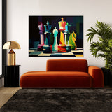 Chess Pieces Abstract 10 Wall Art