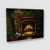 Christmas Fireplace 4 Wall Art
