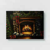 Christmas Fireplace 4 Wall Art