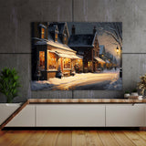 Christmas Lights Storefronts 8 Wall Art
