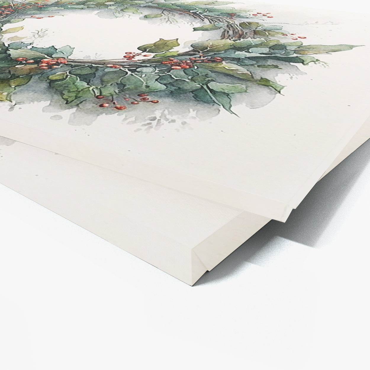 Christmas Wreath Watercolor 7 Wall Art
