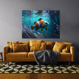 Clownfish Abstract Scene 11 Wall Art