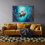 Clownfish Abstract Scene 12 Wall Art