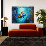 Clownfish Abstract Scene 12 Wall Art