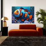 Clownfish Cartoon 9 Wall Art