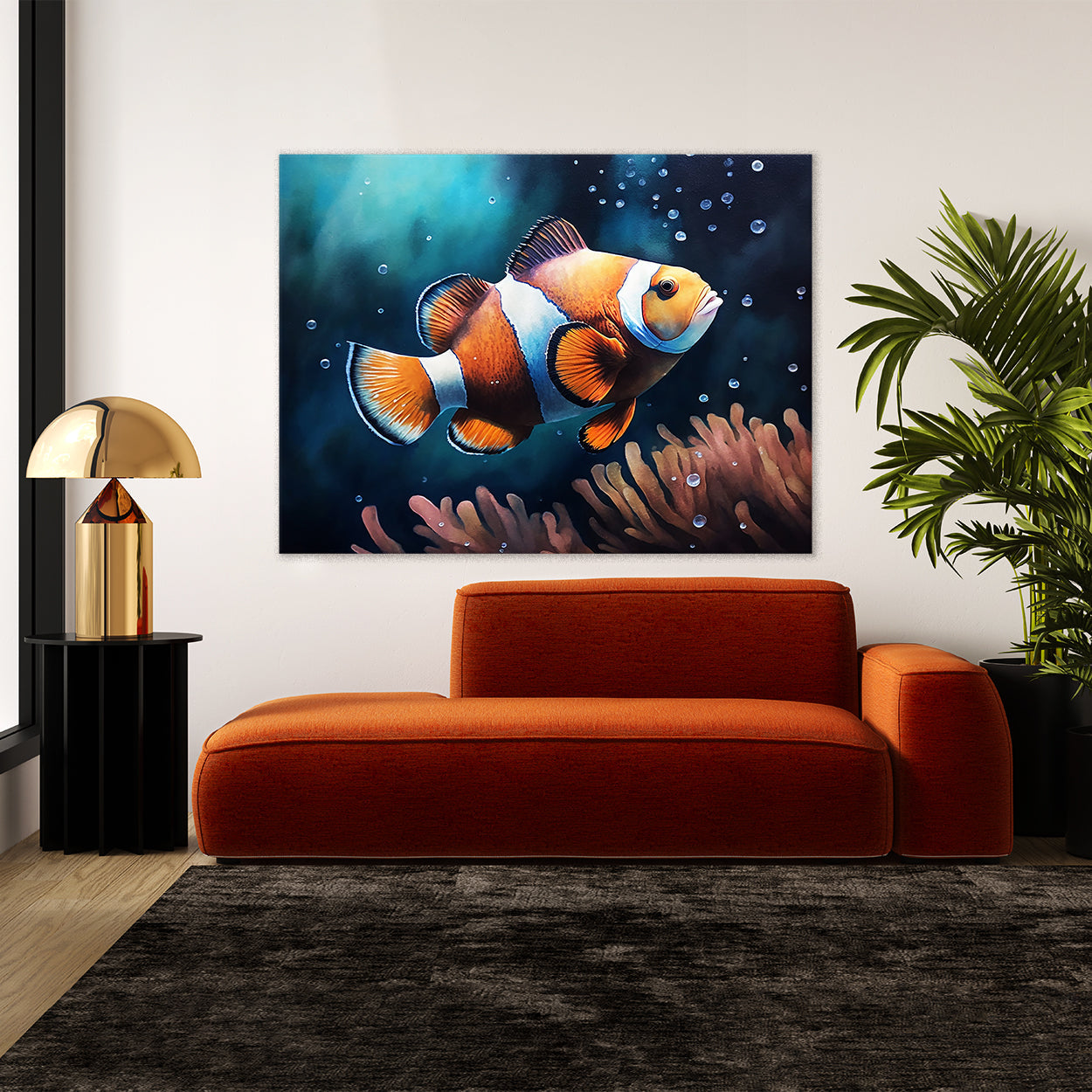 Clownfish Traditional Watercolor 16 Wall Art