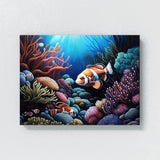 Clownfish Vibrant Coral Reef 1 Wall Art
