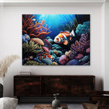 Clownfish Vibrant Coral Reef 1 Wall Art