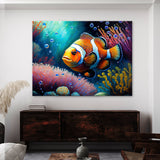 Clownfish Vibrant Coral Reef 2 Wall Art