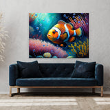 Clownfish Vibrant Coral Reef 2 Wall Art