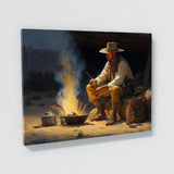 Cowboy Campfire Desert 36 Wall Art