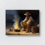 Cowboy Campfire Desert 36 Wall Art