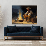 Cowboy Campfire Desert 36 Wall Art