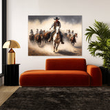 Cowboy Cattle Drive 28 Wall Art