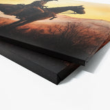 Cowboy Encaustic Sunset 10 Wall Art