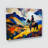 Cowboy Expressionist Landscape 22 Wall Art