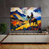 Cowboy Expressionist Landscape 22 Wall Art