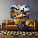Cowboy Expressionist Landscape 22 Wall Art