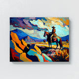 Cowboy Expressionist Landscape 27 Wall Art