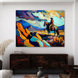 Cowboy Expressionist Landscape 27 Wall Art
