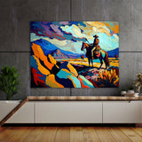 Cowboy Expressionist Landscape 27 Wall Art