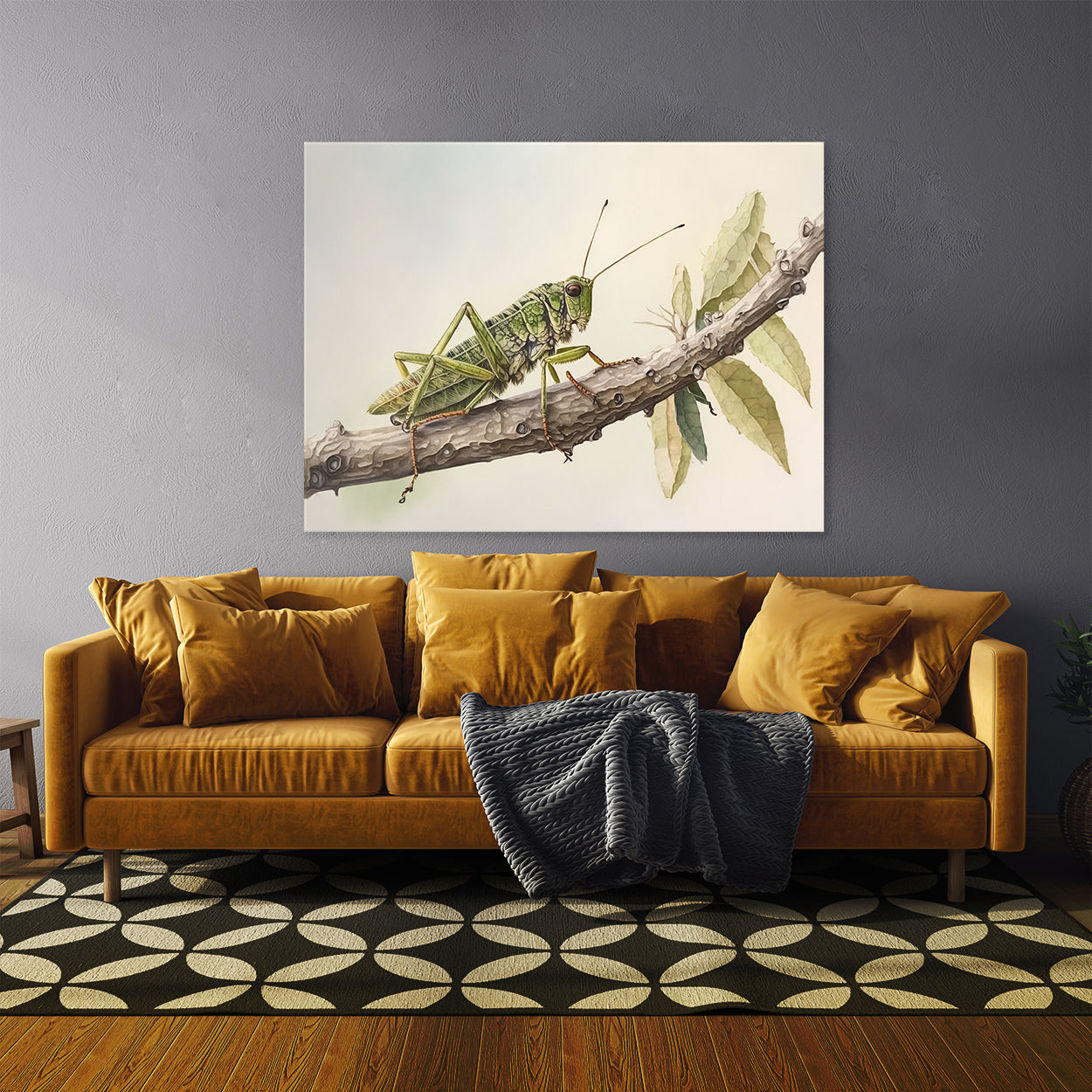Cricket Watercolor Nature 11 Wall Art