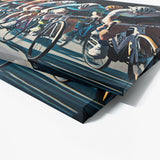 Cycling Large Scale Oil Cyclists 7 Wall Art