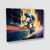 Cycling Vibrant Cyclist City 6 Wall Art