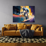 Cycling Vibrant Cyclist City 6 Wall Art