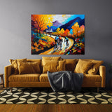 Cycling Vibrant Rich Road 1 Wall Art