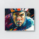 Cycling Vivid Portrait 24 Wall Art