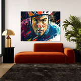 Cycling Vivid Portrait 24 Wall Art