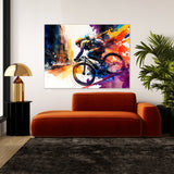 Cycling Watercolor City 23 Wall Art