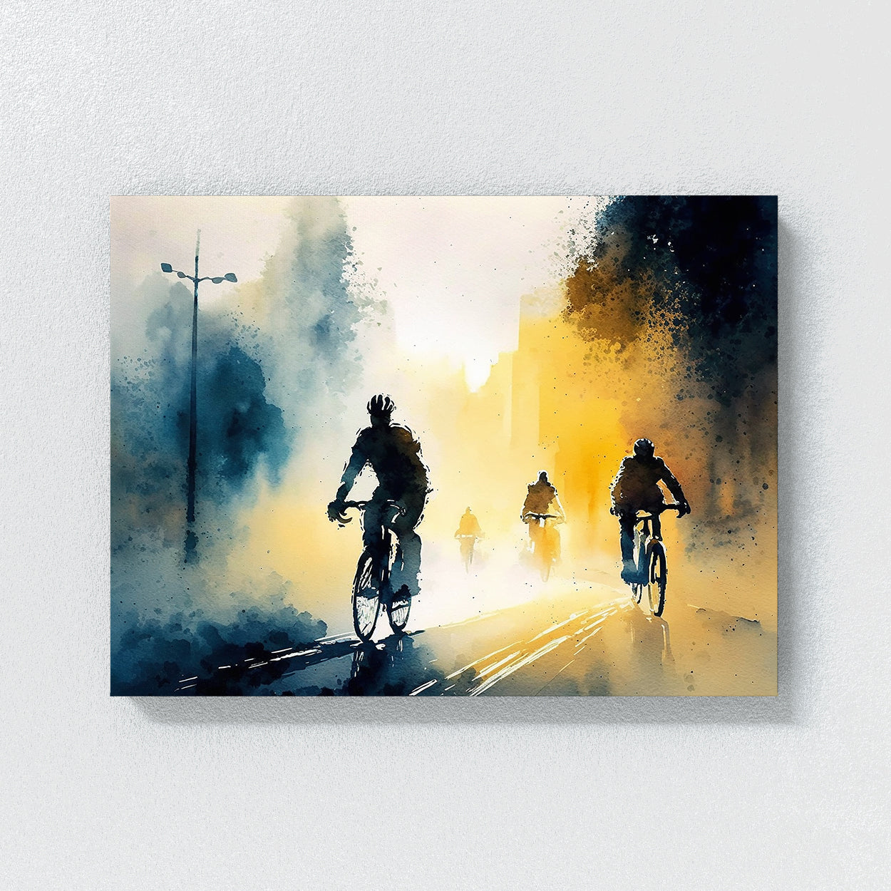 Cycling Watercolor Road 12 Wall Art