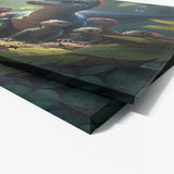 Dinosaur Baby Protecting Jungle 16 Wall Art