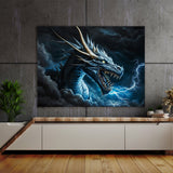 Dragon Art Dragon Flames Sky 23 Wall Art