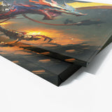Dragon Art Vibrant Dragon Battle 10 Wall Art