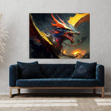 Dragon Art Vibrant Dragon Battle 10 Wall Art