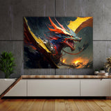 Dragon Art Vibrant Dragon Battle 10 Wall Art