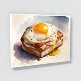 Egg Watercolor Croque Madame 2 Wall Art