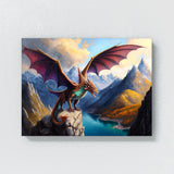 Fantasy Dragon Mountain Range 2 Wall Art