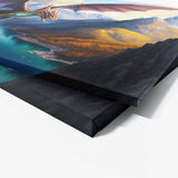 Fantasy Dragon Mountain Range 2 Wall Art
