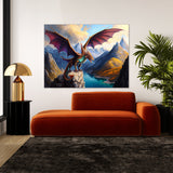 Fantasy Dragon Mountain Range 2 Wall Art