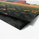 Farm Red Barn Sunflowers 4 Wall Art