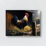 Farm Rooster Fence 3 Wall Art