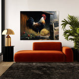 Farm Rooster Fence 3 Wall Art
