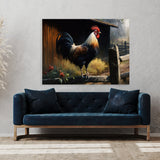 Farm Rooster Fence 3 Wall Art