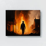 Firefighter Burning Illuminating 1 Wall Art