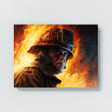 Firefighter Fire 3 Wall Art